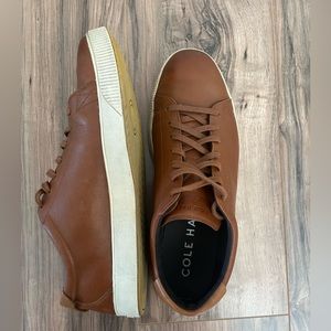 Mens- Cole Haan sneakers. Size 10.5. Color: brown with a creamy white sole.